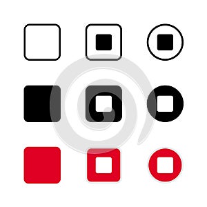 Stop Button Icon : Digital Theme, Technology Theme