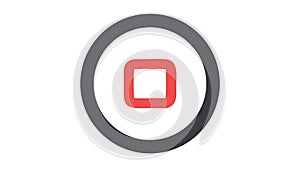 Stop Button for Media Playback and Controls, vector design Generative AI