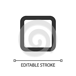 Stop button pixel perfect linear ui icon