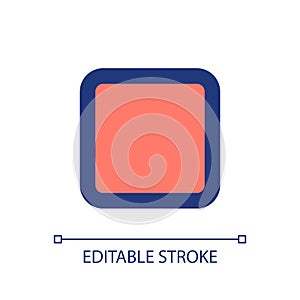 Stop button pixel perfect RGB color ui icon