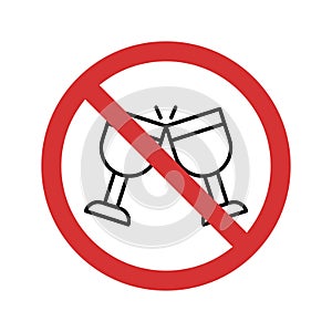 Stop Champagne toast Isolated Vector icon which can easily modify or edit