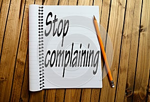 Stop complaining word
