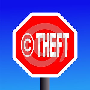 Stop Copyright theft sign