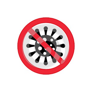 Stop corona symbol design vector