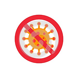 Stop corona symbol design vector