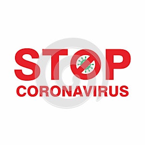 Stop Corona Virus Letter Sign Design