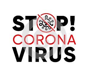 Stop Corona Virus Logo. Prevention method for infographic. infection