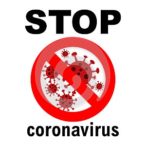 Stop Coronavirus Covid-19. Caution to aware.