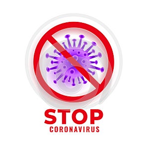 Stop coronavirus outburst and spread symbol design photo