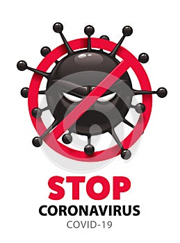 Stop Coronavirus Vector Poster