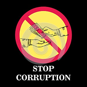 Stop Corruption concept
