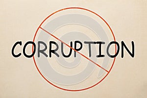 Stop Corruption Concept