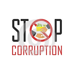 Stop corruption concept