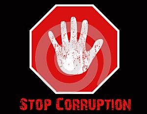 Stop Corruption Illustration