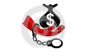 Stop Corruption Logo Design Template photo
