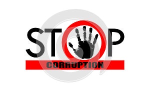 Stop corruption sign