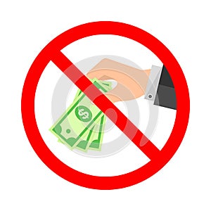 Stop Corruption sign on white background - vector