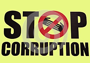 Stop corruption symbol