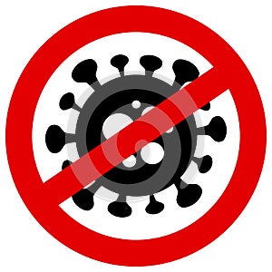 Stop Covid-19 coronavirus sign and symbol vector illustration