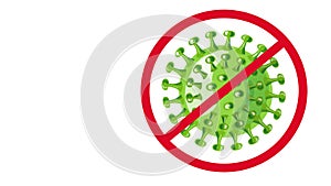 Stop covid-19 coronavirus video animation for awareness or alert against disease spread virus, symptoms or precautions