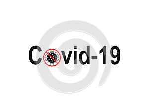 Stop covid-19 icon. Vector illustration, flat design