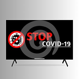 Stop covid illustration design