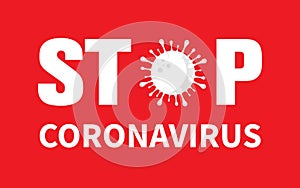 Stop covid-19 with virus icon. photo