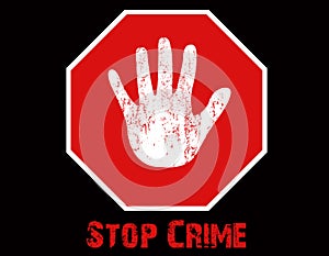 Stop Crime Illustration