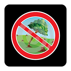 Stop cutting trees Icon