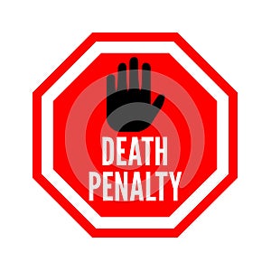 Stop death penalty symbol