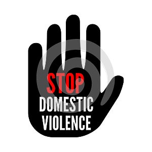 Stop domestic violence symbol