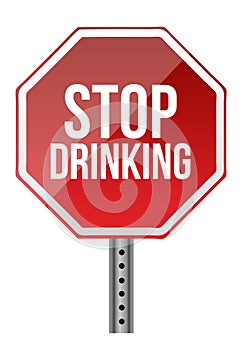 Stop drinking sign