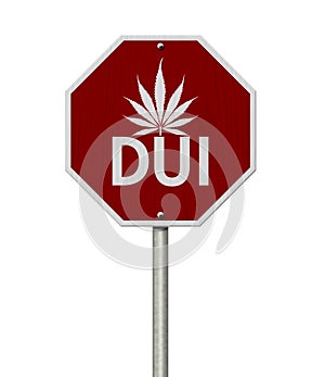 Stop Driving Under the Influence Road Sign