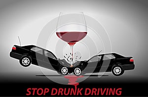 Stop drunk driving concept.