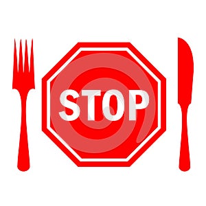 Stop eating icon