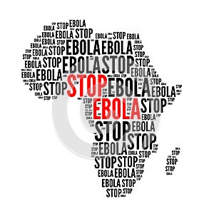 Stop ebola red and black photo