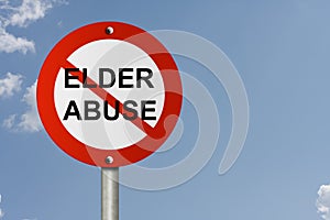 Stop Elder Abuse Sign photo