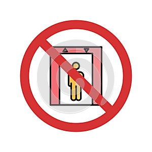 Stop Elevator Isolated Vector icon which can easily modify or edit
