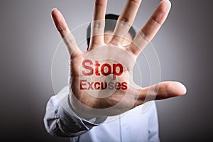 Stop Excuses Concept
