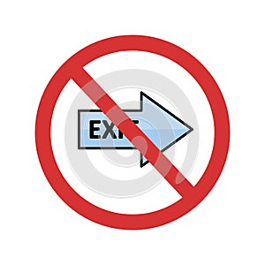 Stop Exit Isolated Vector icon which can easily modify or edit