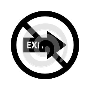 Stop Exit Isolated Vector icon which can easily modify or edit