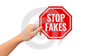 Stop fakes sign