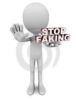 Stop faking photo