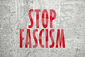 Stop fascism message