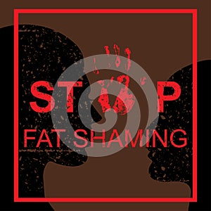 Stop fat shaming concept