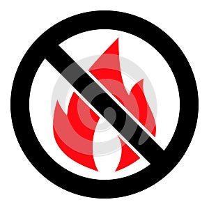 Stop Fire - Raster Icon Illustration