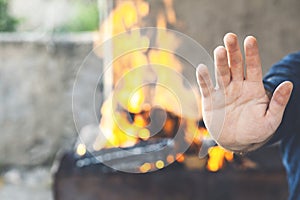 Stop forest fire,Danger of forest fire.