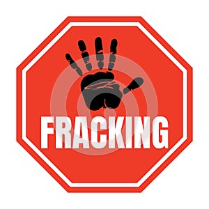 Stop fracking symbol icon