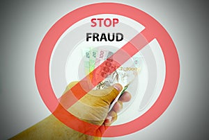 Stop fraud sign