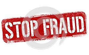 Stop fraud sign or stamp